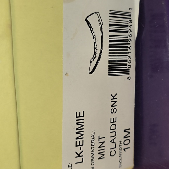 Lucky Brand Genuine Leather Emmie Flats in Mint Green Snakeskin - Picture 7 of 9